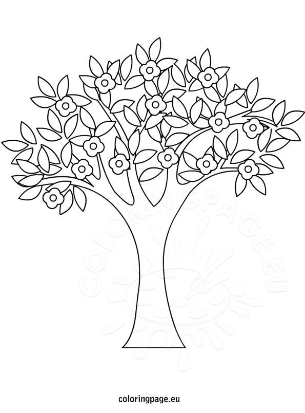 88 Tree Coloring Pages for Kids Printable 28