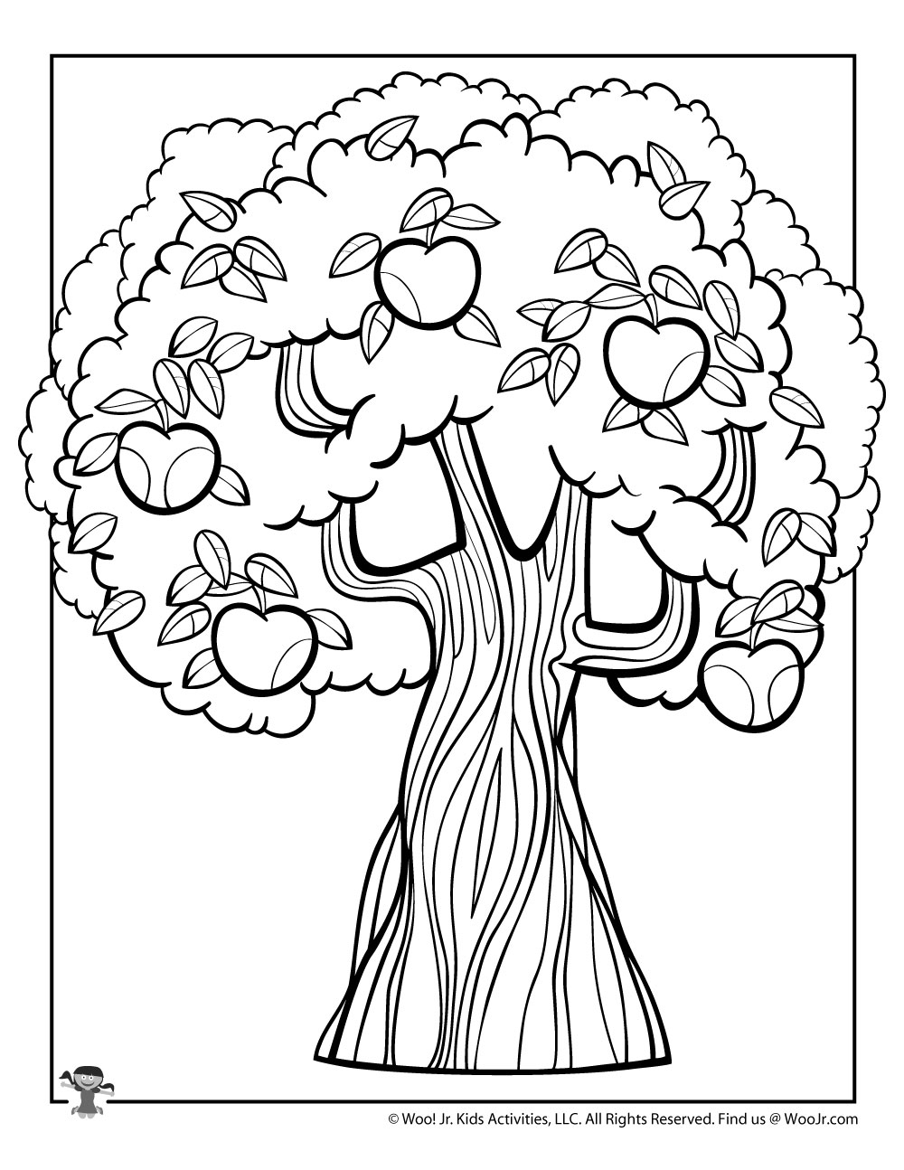 88 Tree Coloring Pages for Kids Printable 66