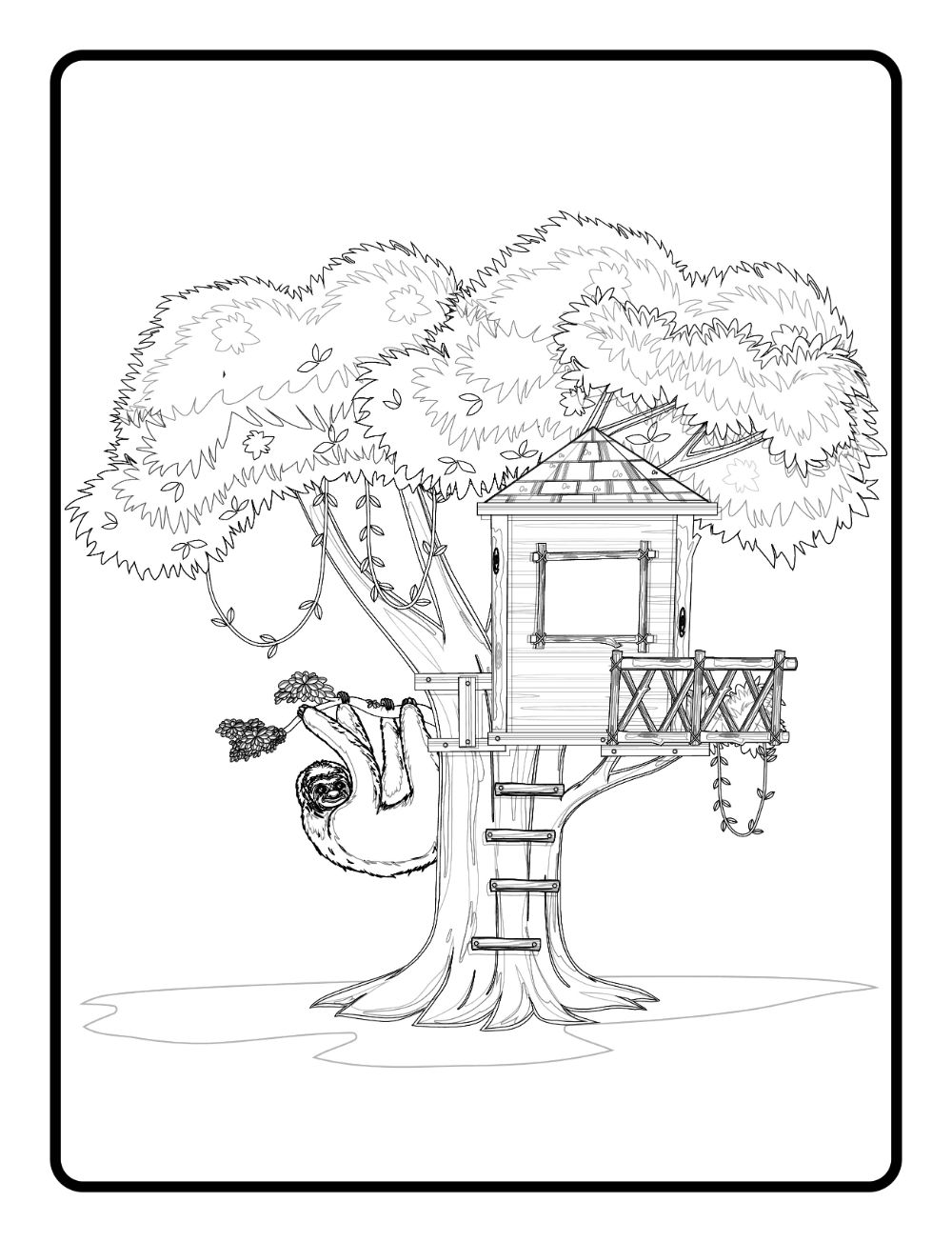 88 Tree Coloring Pages for Kids Printable 81