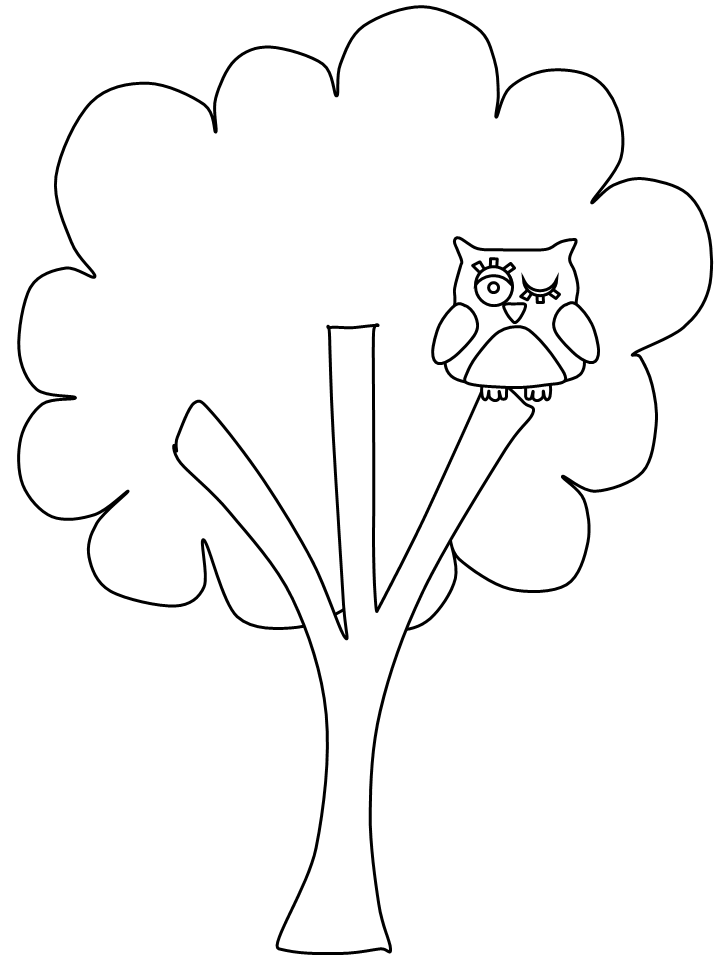 88 Tree Coloring Pages for Kids Printable 9