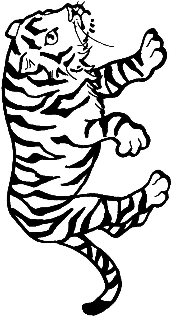 90 Printable Tiger Coloring Pages for Kids 2