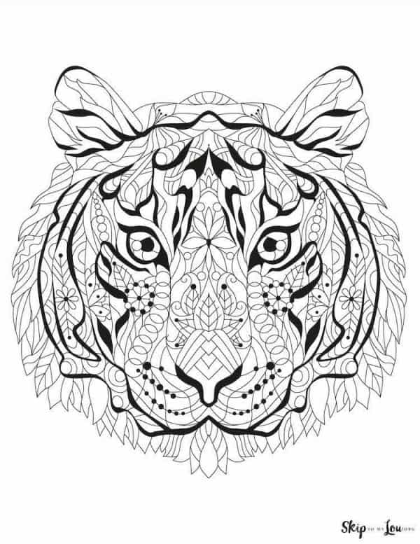 90 Printable Tiger Coloring Pages for Kids 20