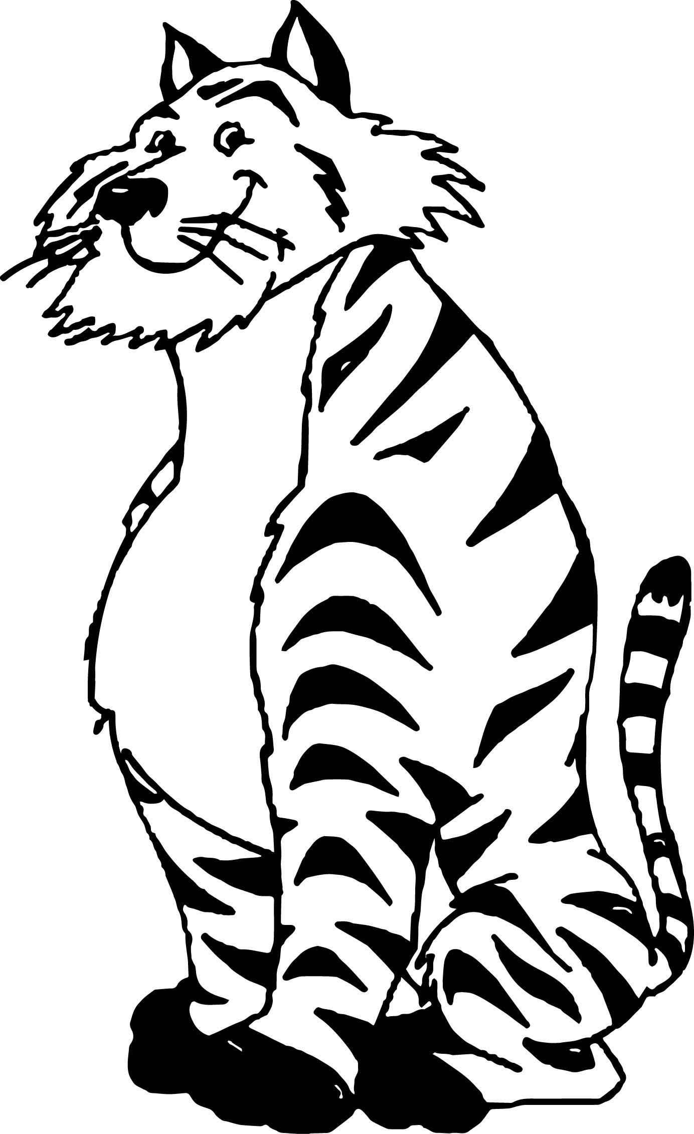 90 Printable Tiger Coloring Pages for Kids 3