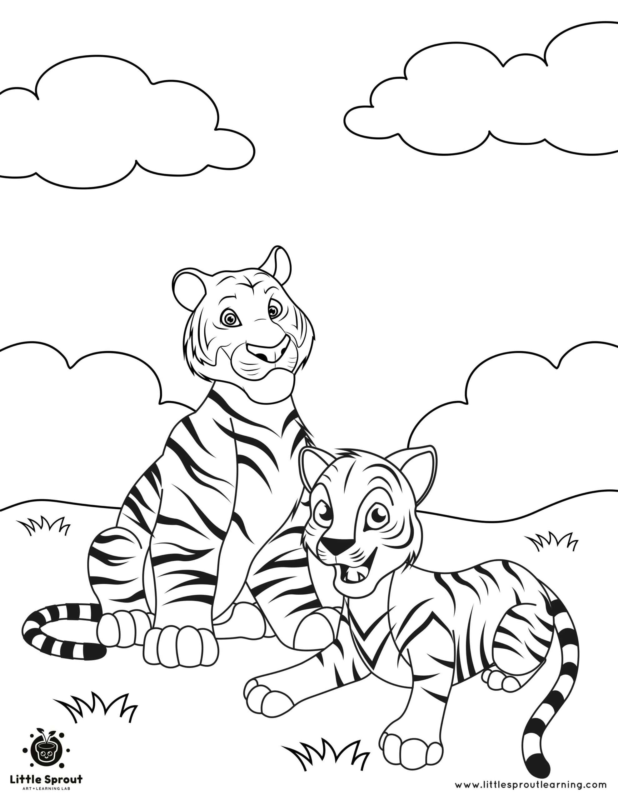 90 Printable Tiger Coloring Pages for Kids 30