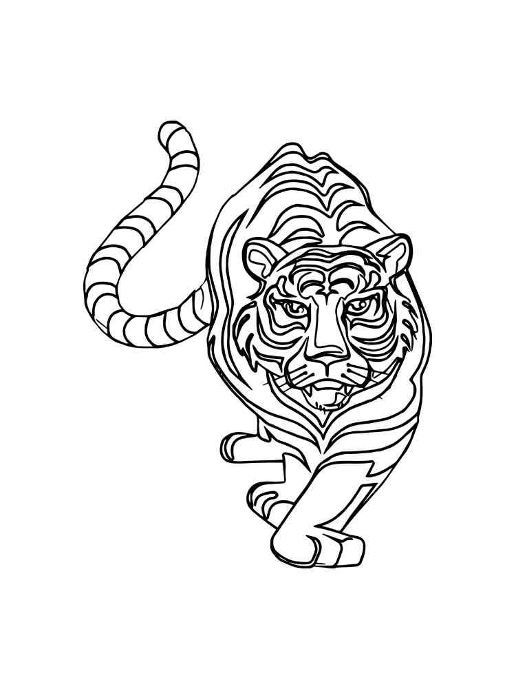 90 Printable Tiger Coloring Pages for Kids 33