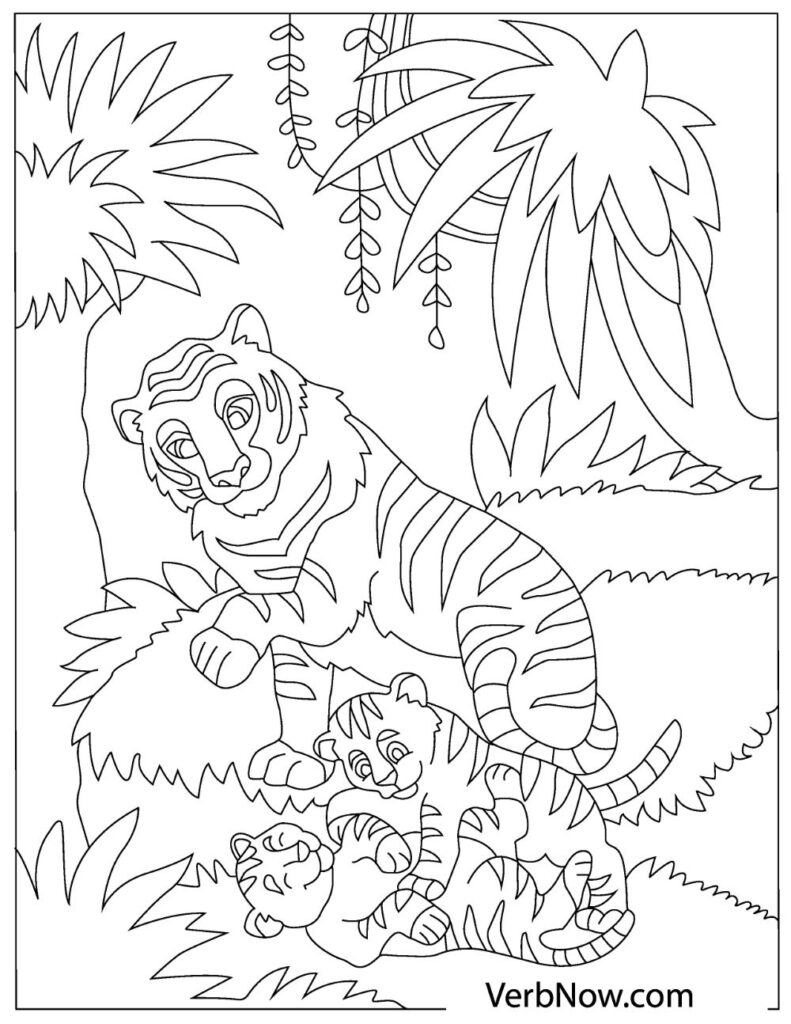 90 Printable Tiger Coloring Pages for Kids 36