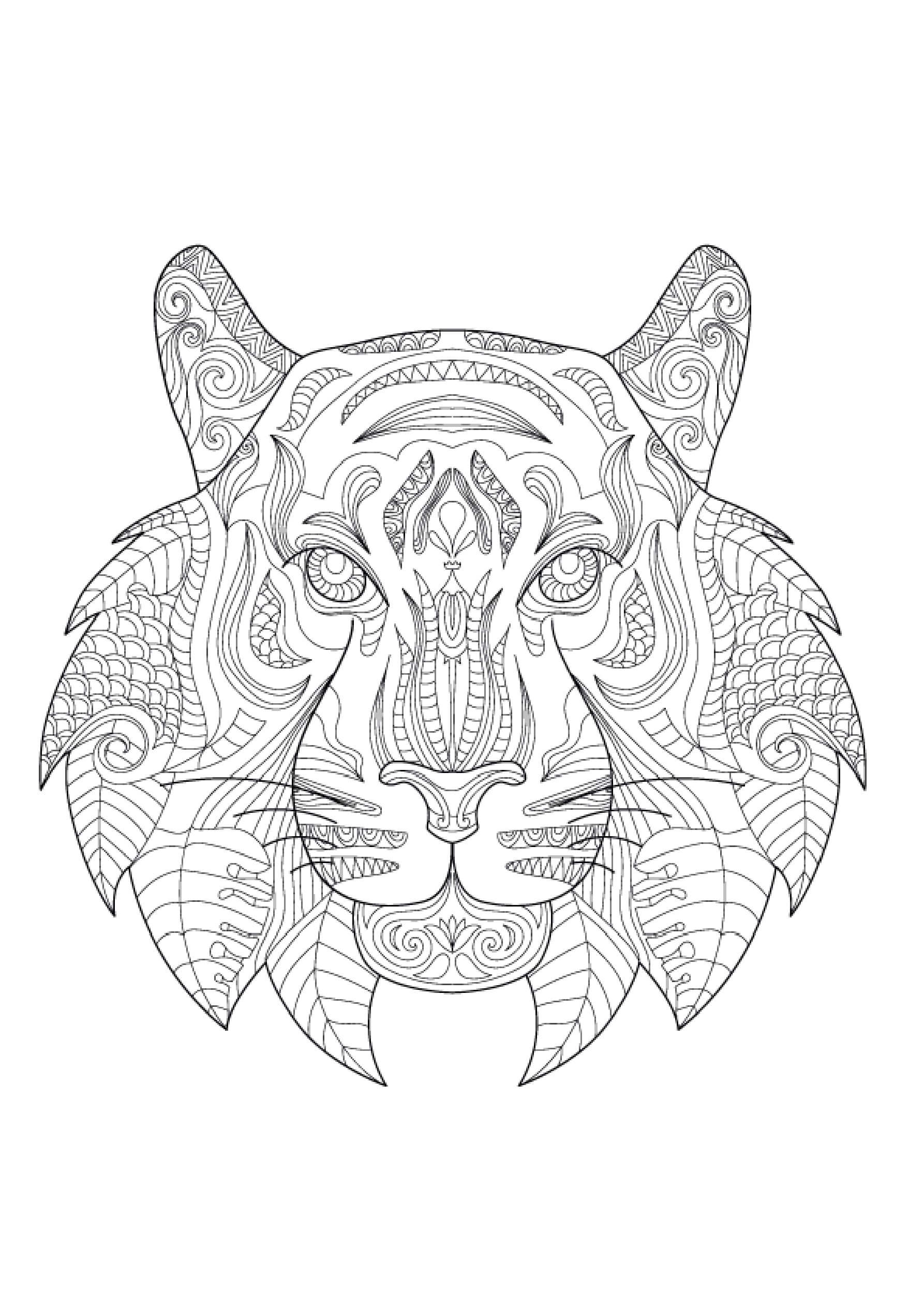 90 Printable Tiger Coloring Pages for Kids 7