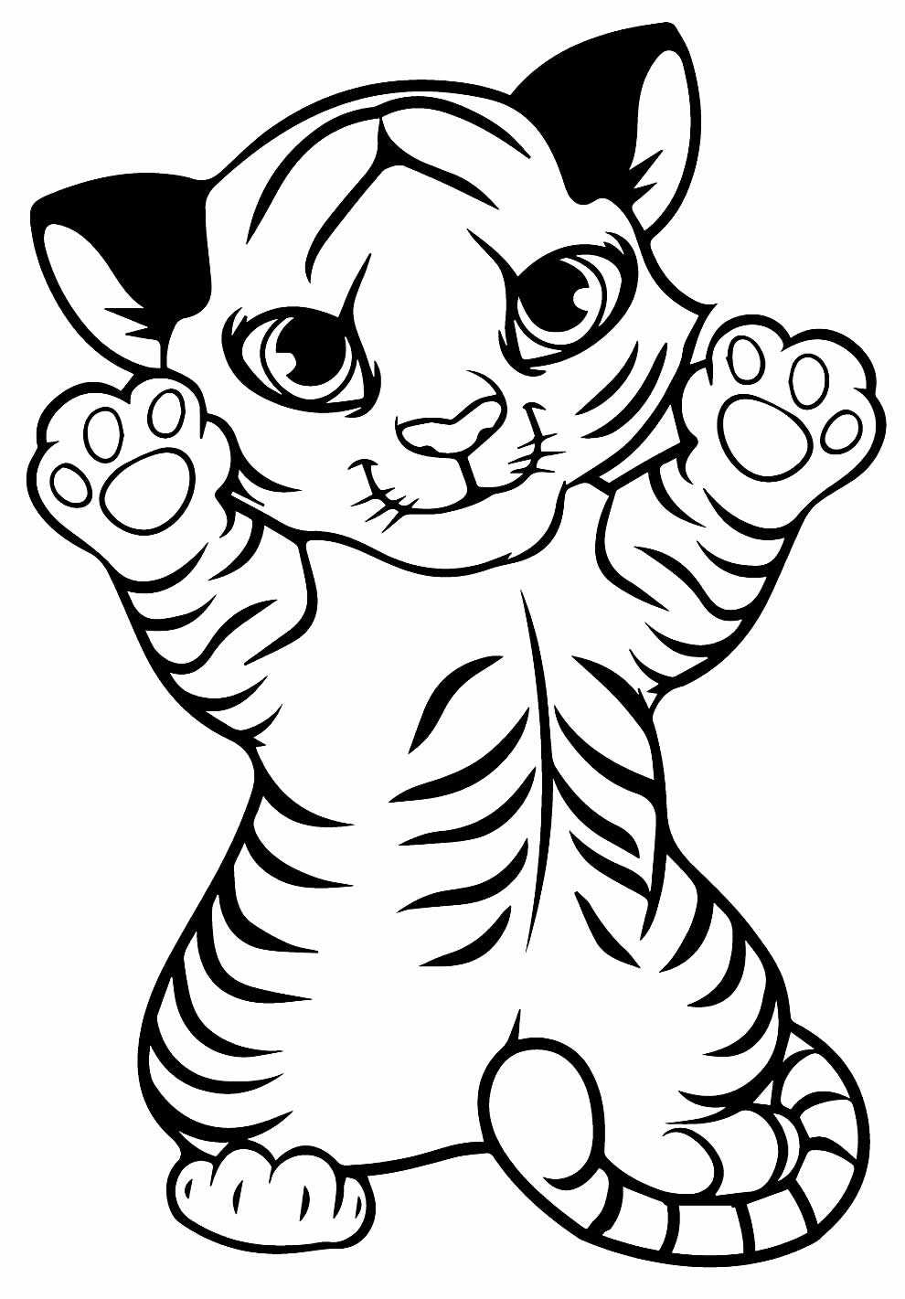 90 Printable Tiger Coloring Pages for Kids 80