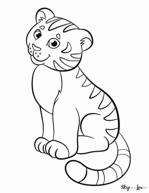 90 Printable Tiger Coloring Pages for Kids 86