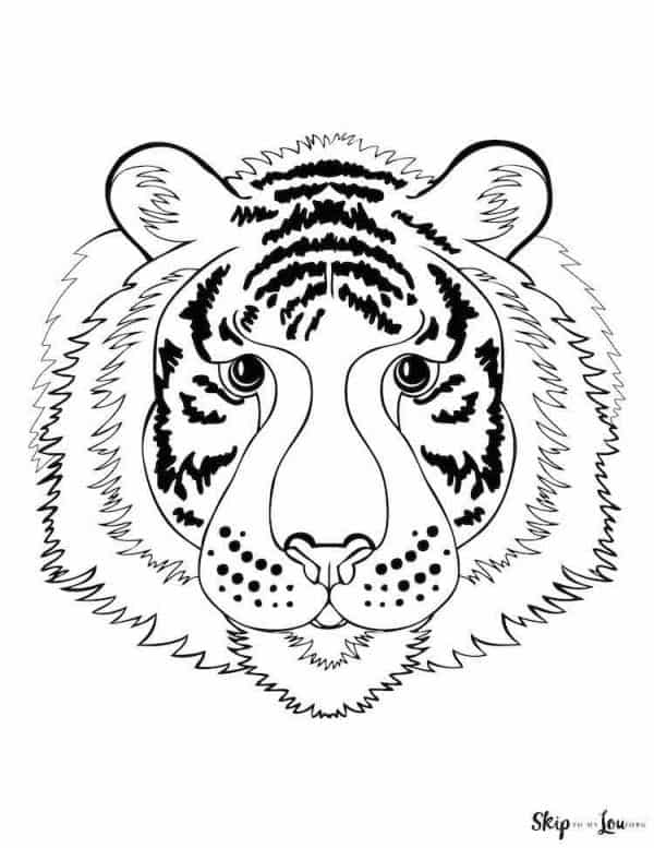 90 Printable Tiger Coloring Pages for Kids 88