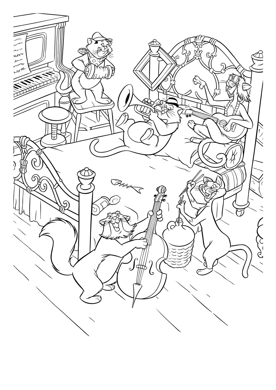 94 Aristocats Coloring Pages Printable 71