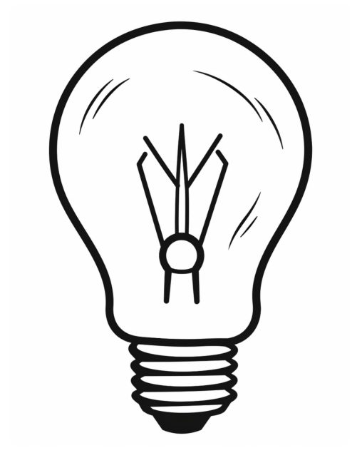 Bright Light Bulb Coloring Pages Printable 31