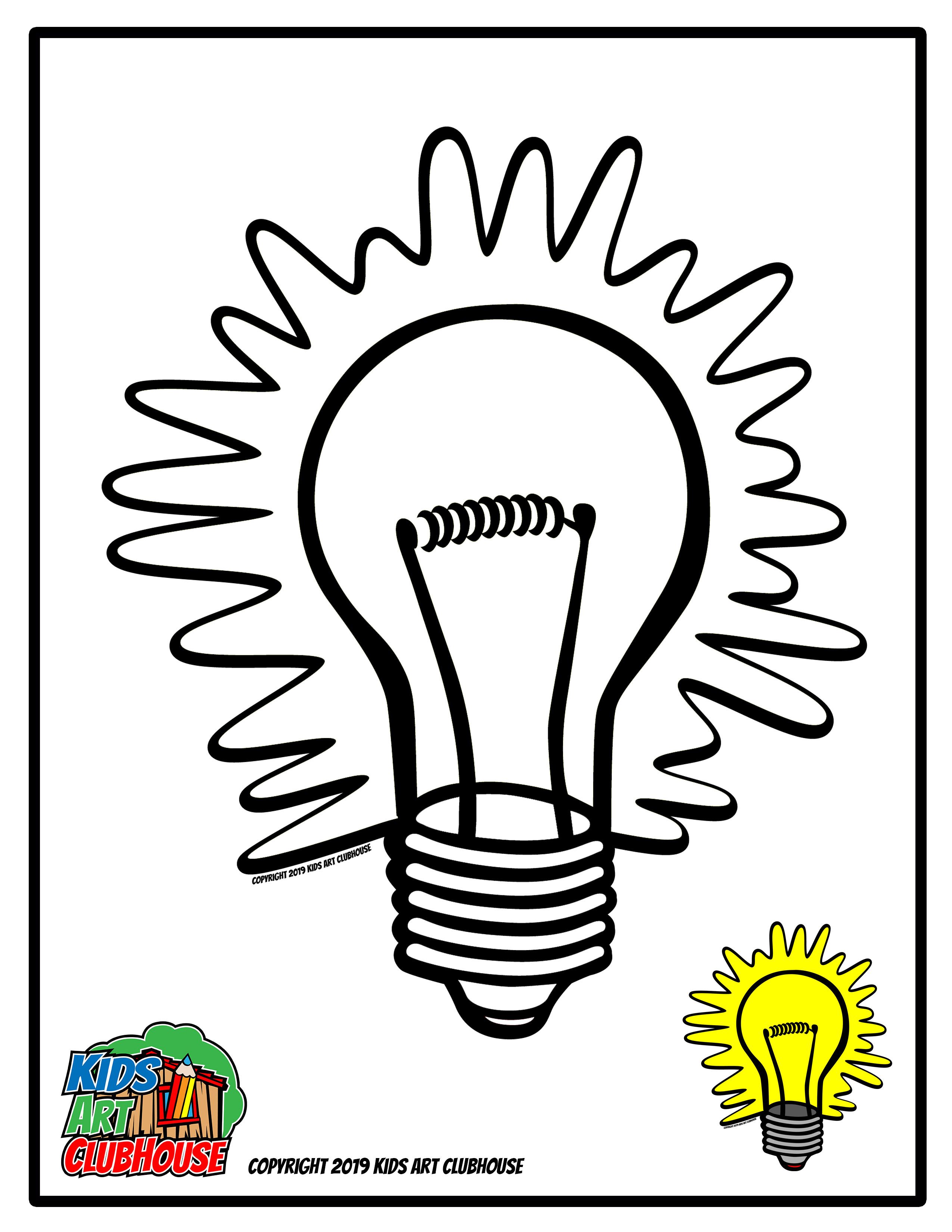 Bright Light Bulb Coloring Pages Printable 33