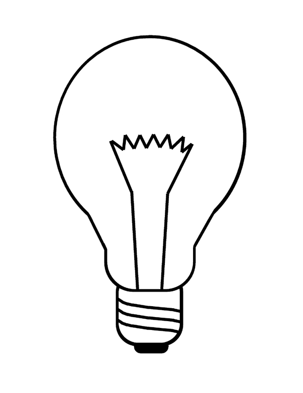 Bright Light Bulb Coloring Pages Printable 5