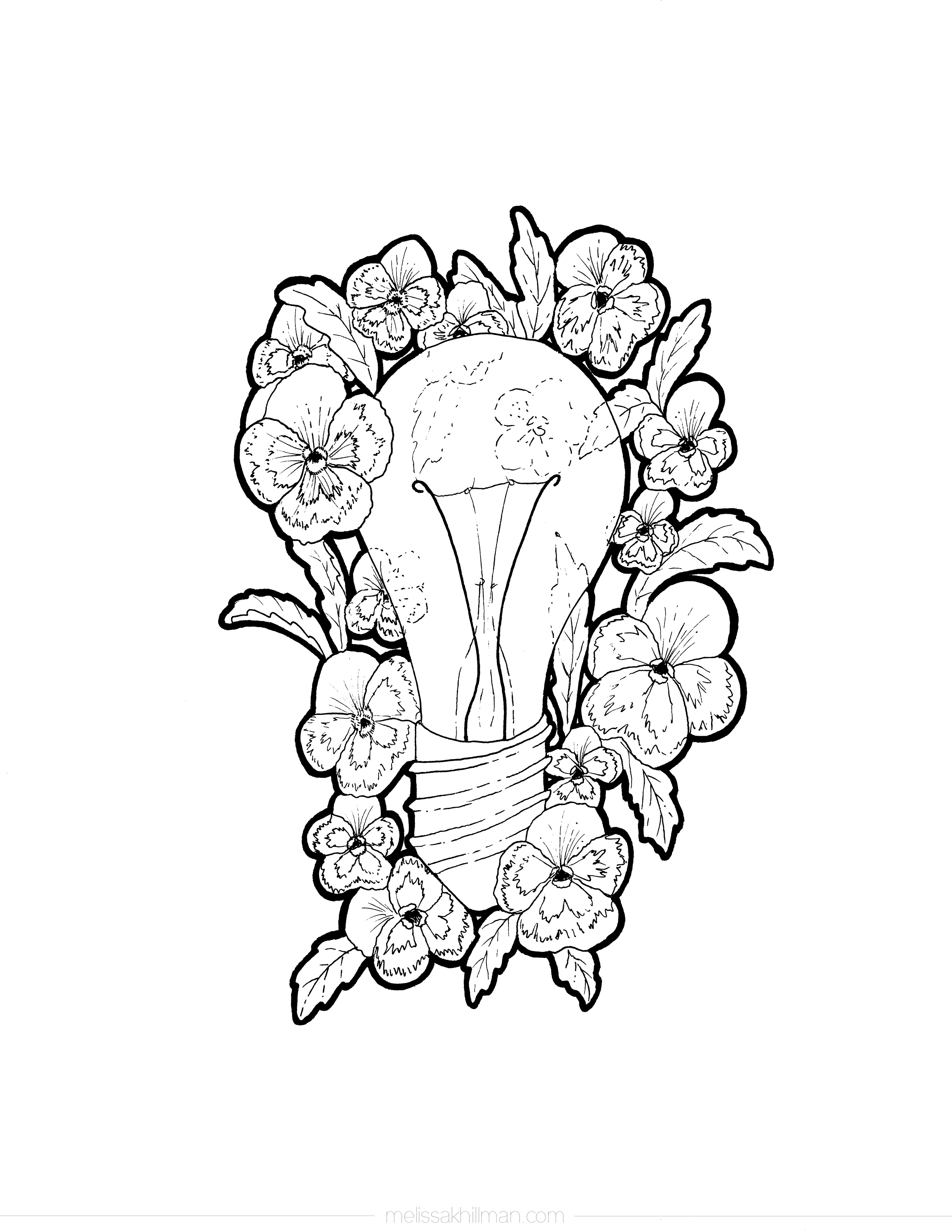 Bright Light Bulb Coloring Pages Printable 6