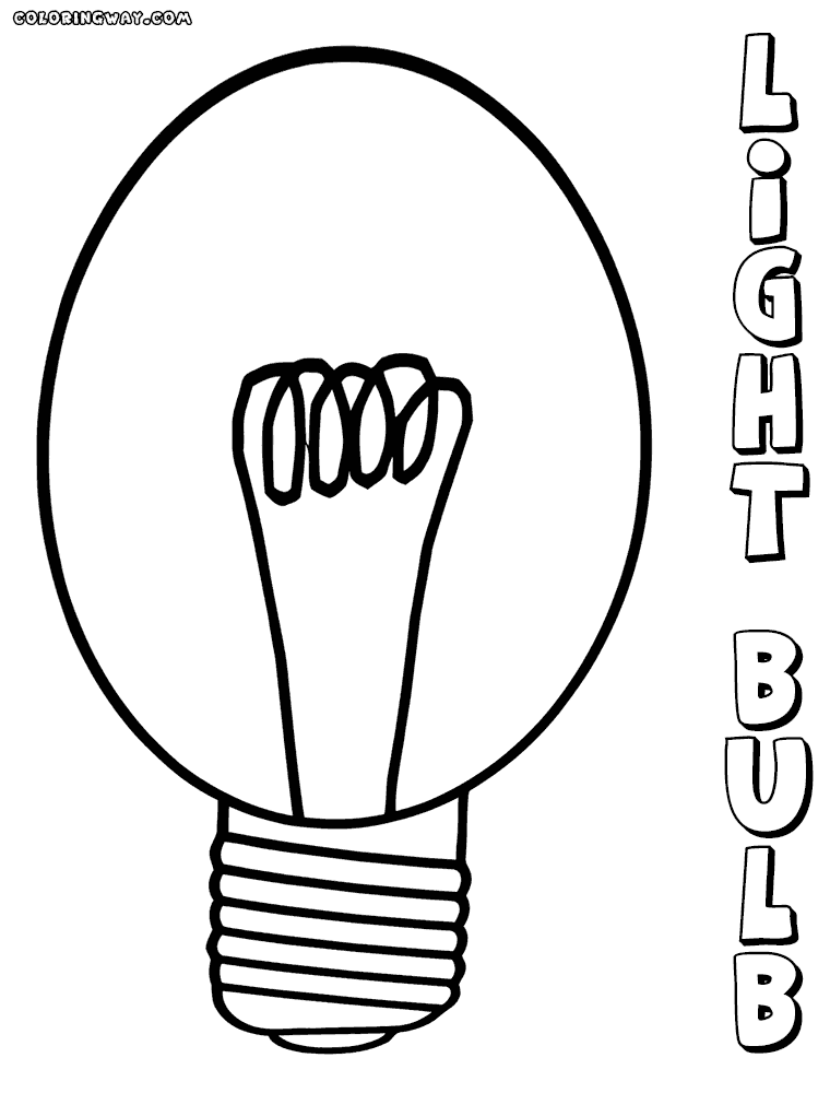 Bright Light Bulb Coloring Pages Printable 8