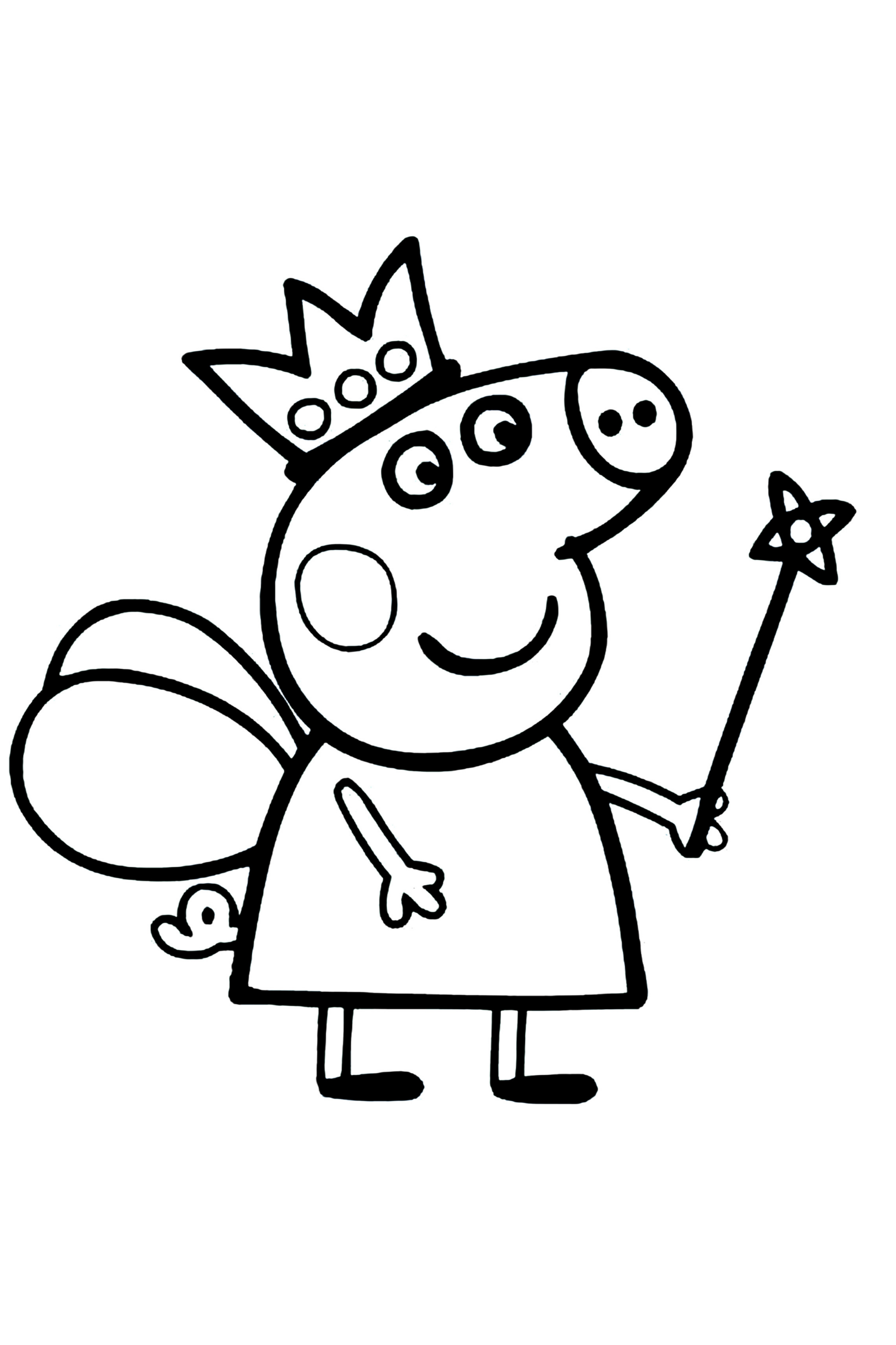 Cheerful Peppa Pig Coloring Pages Printable 6