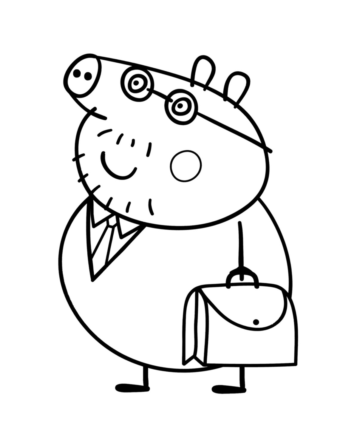 Cheerful Peppa Pig Coloring Pages Printable 8