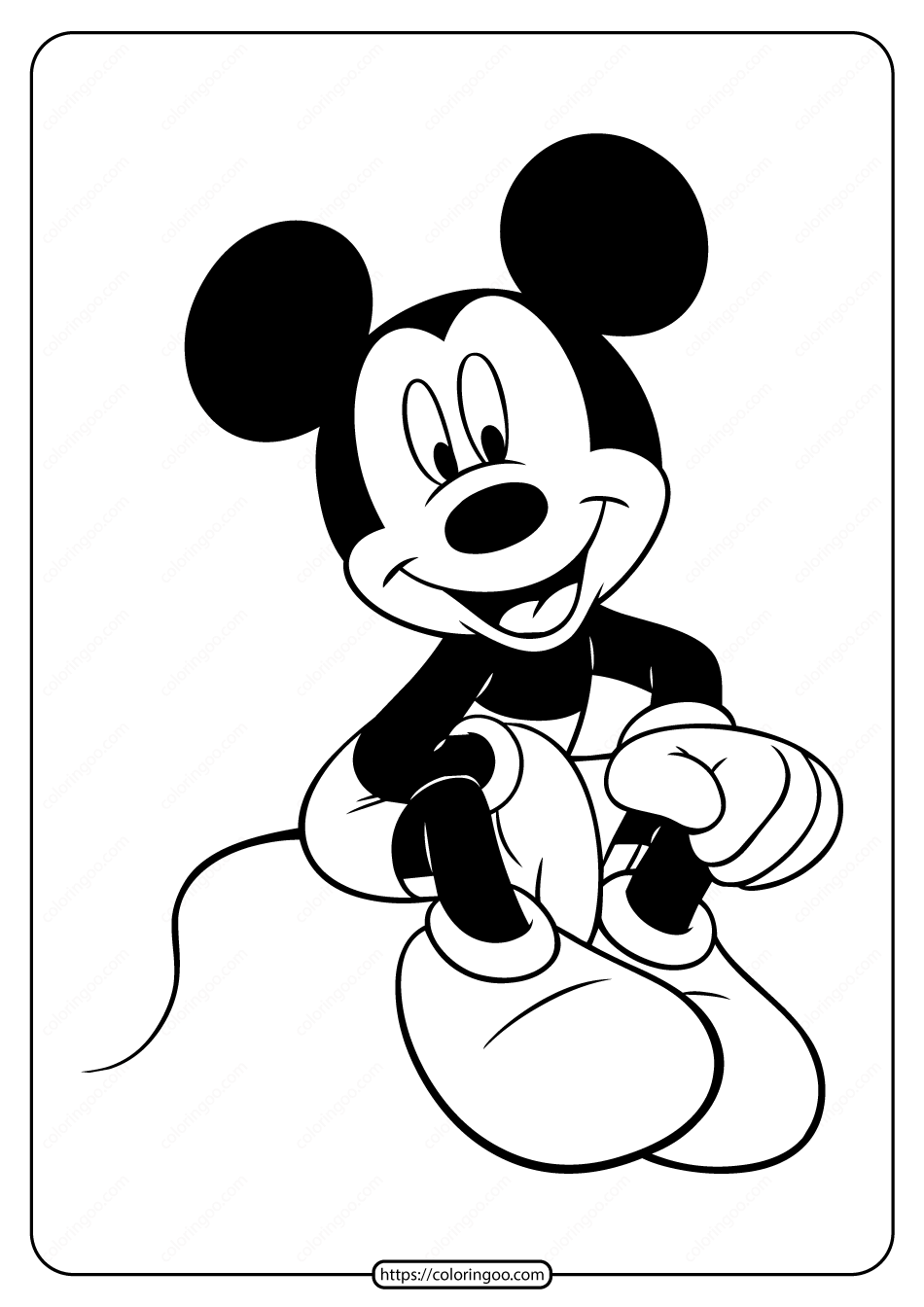 Classic Mickey Mouse Coloring Pages Printable 10