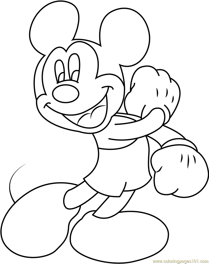 Classic Mickey Mouse Coloring Pages Printable 11