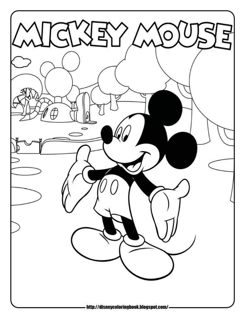 Classic Mickey Mouse Coloring Pages Printable 16