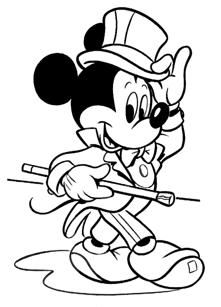 Classic Mickey Mouse Coloring Pages Printable 18