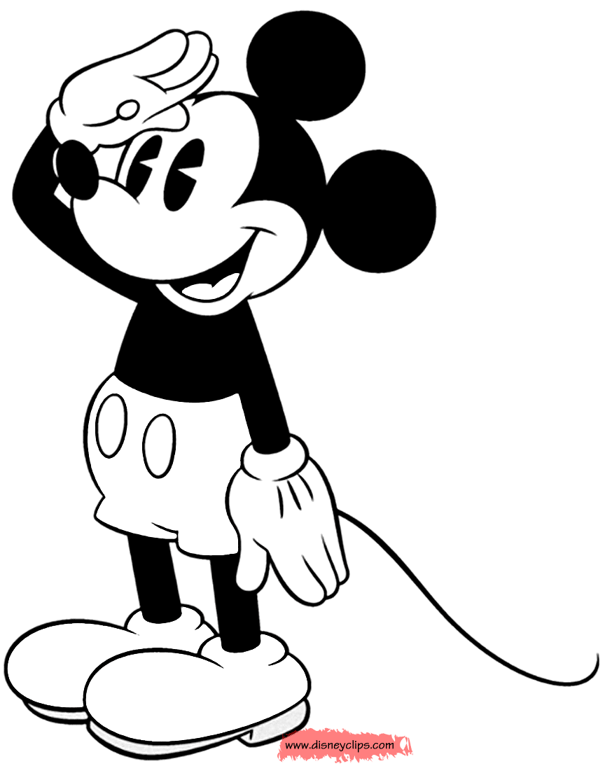 Classic Mickey Mouse Coloring Pages Printable 2