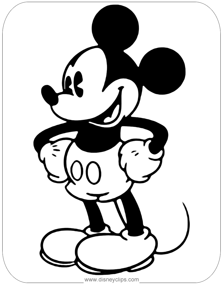 Classic Mickey Mouse Coloring Pages Printable 24