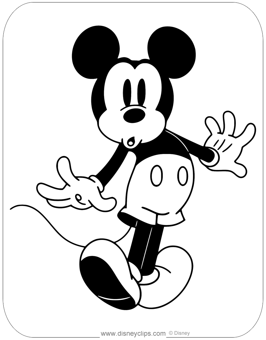 Classic Mickey Mouse Coloring Pages Printable 25