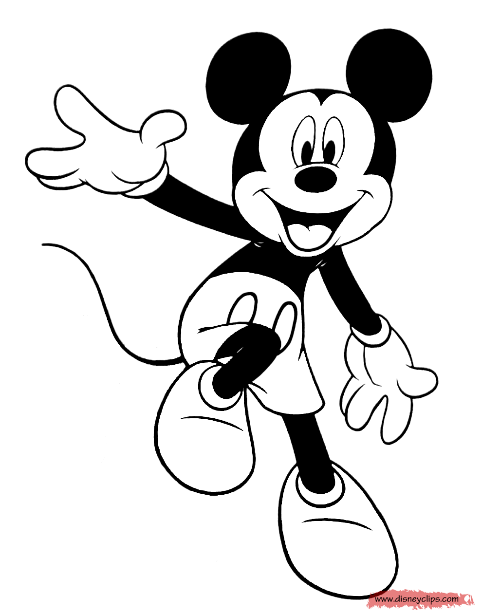 Classic Mickey Mouse Coloring Pages Printable 27