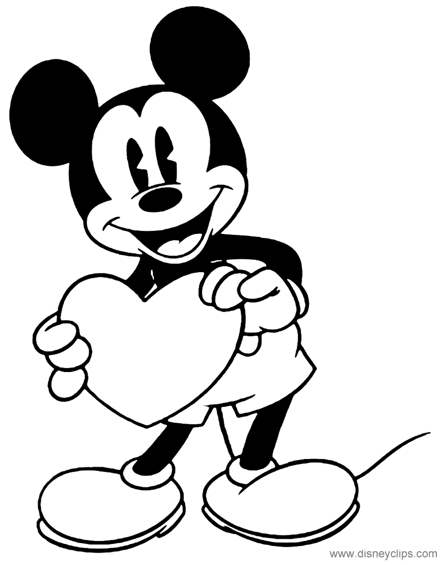 Classic Mickey Mouse Coloring Pages Printable 3