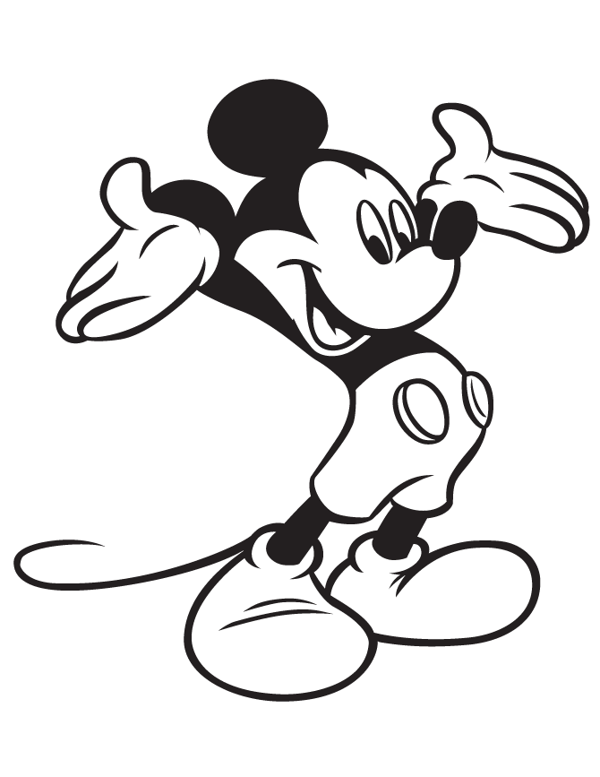 Classic Mickey Mouse Coloring Pages Printable 35