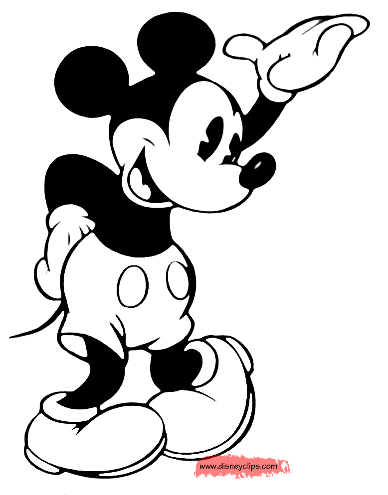 Classic Mickey Mouse Coloring Pages Printable 9