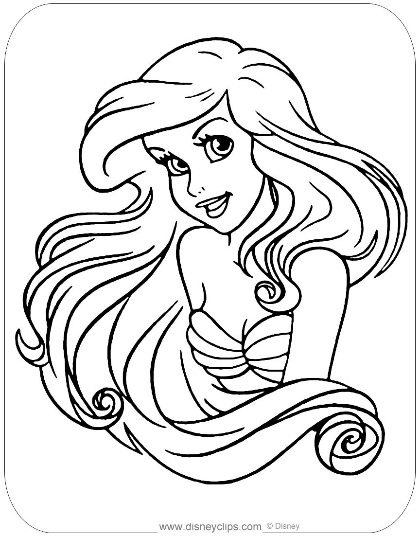 Enchanting Ariel Coloring Pages Printable 10