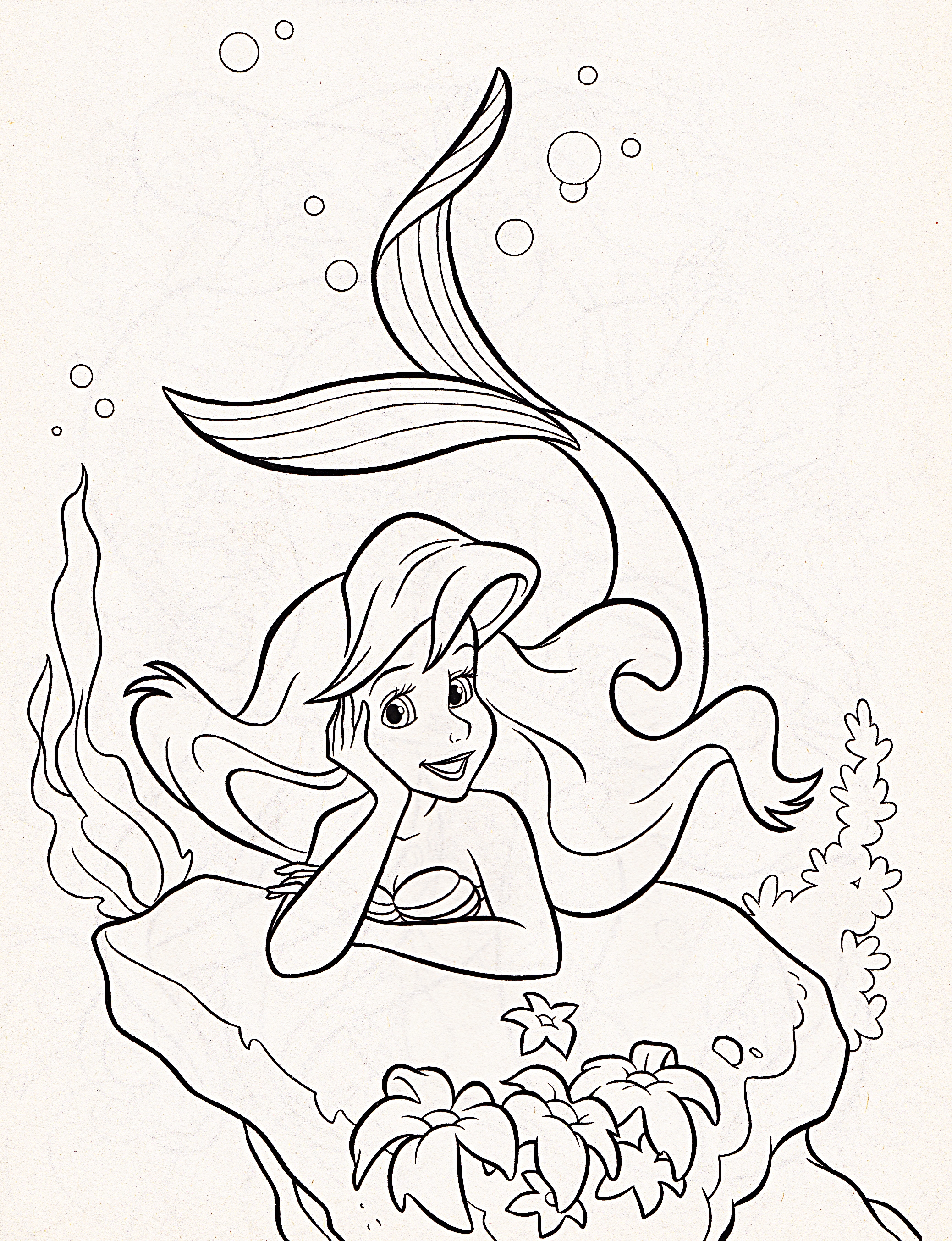 Enchanting Ariel Coloring Pages Printable 14