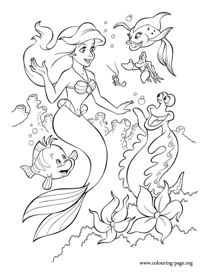 Enchanting Ariel Coloring Pages Printable 17