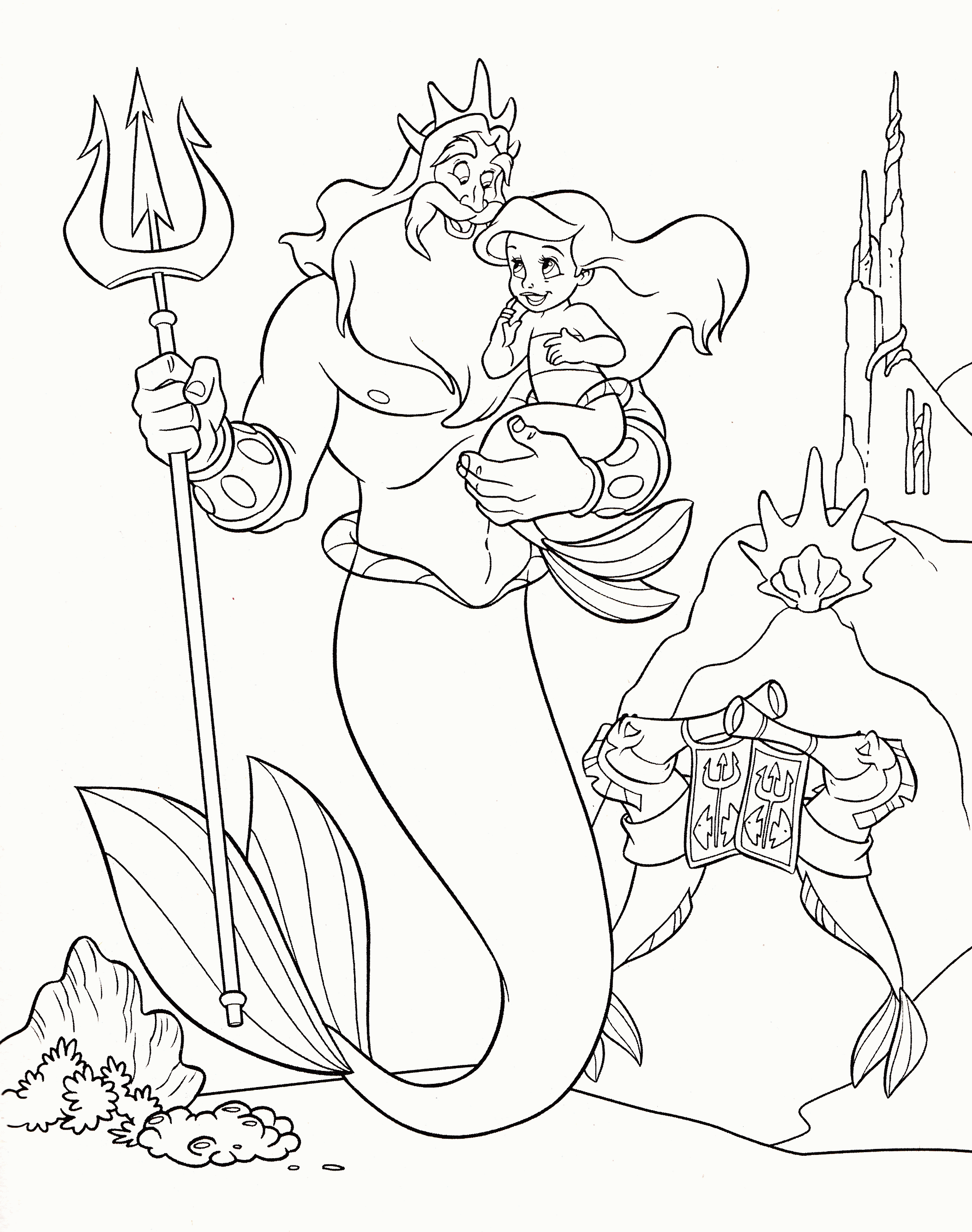 Enchanting Ariel Coloring Pages Printable 19