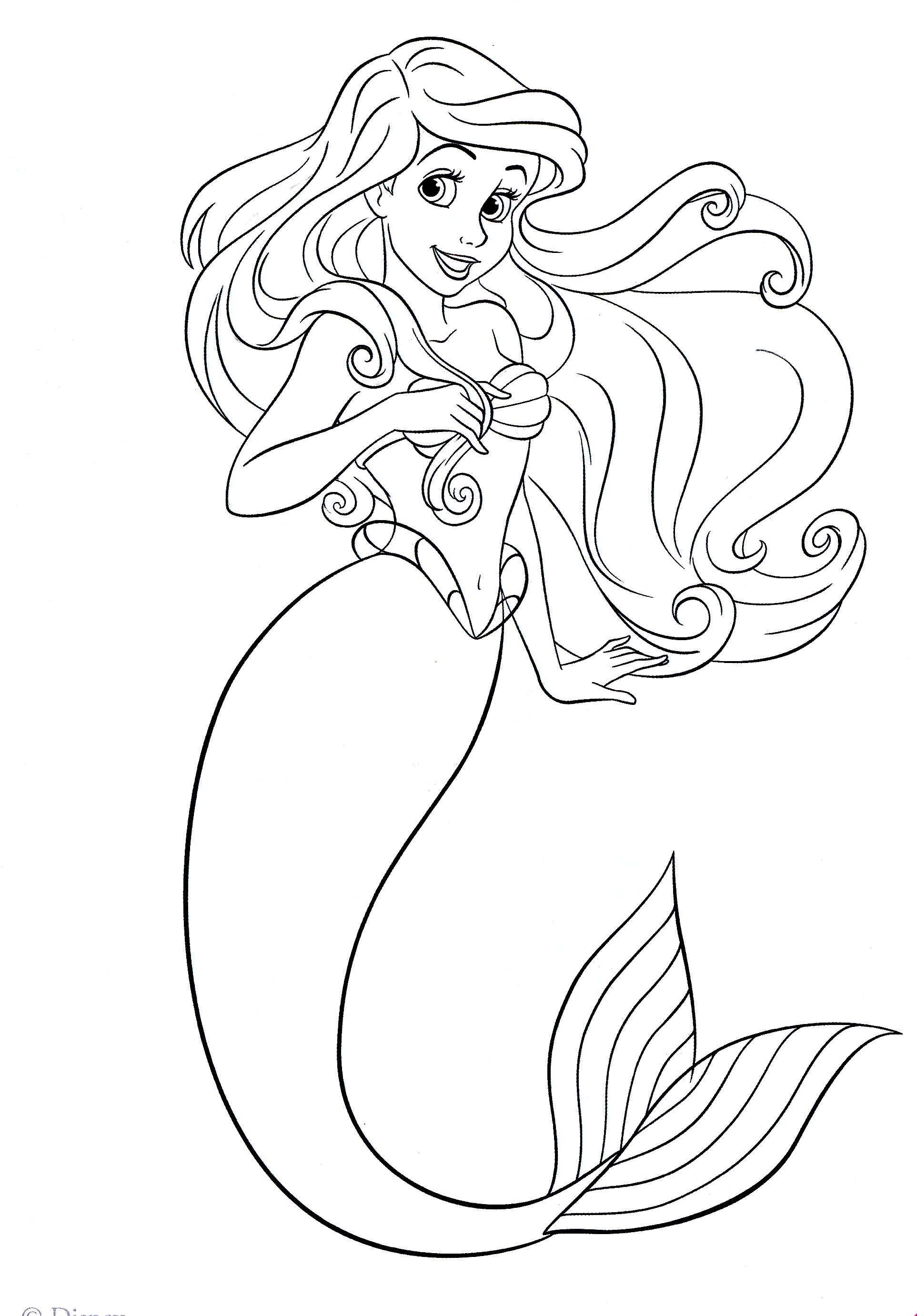 Enchanting Ariel Coloring Pages Printable 2