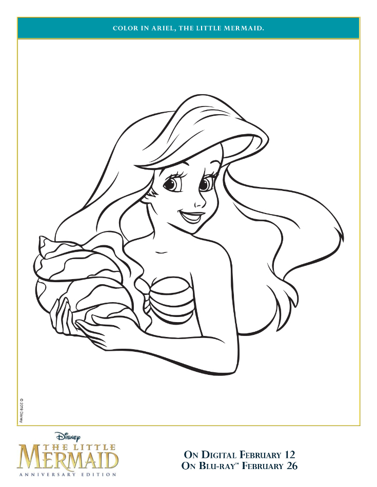 Enchanting Ariel Coloring Pages Printable 22