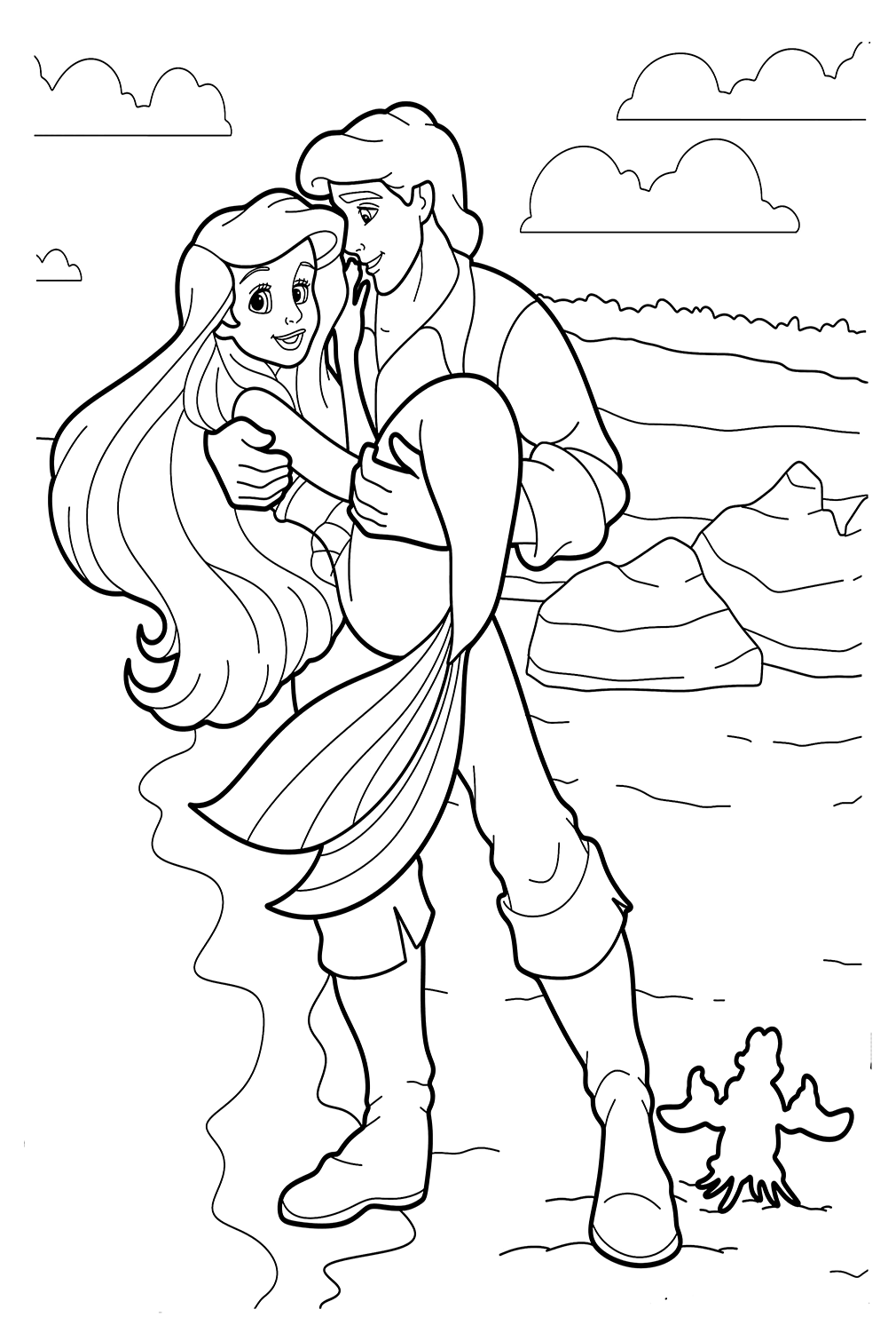 Enchanting Ariel Coloring Pages Printable 24