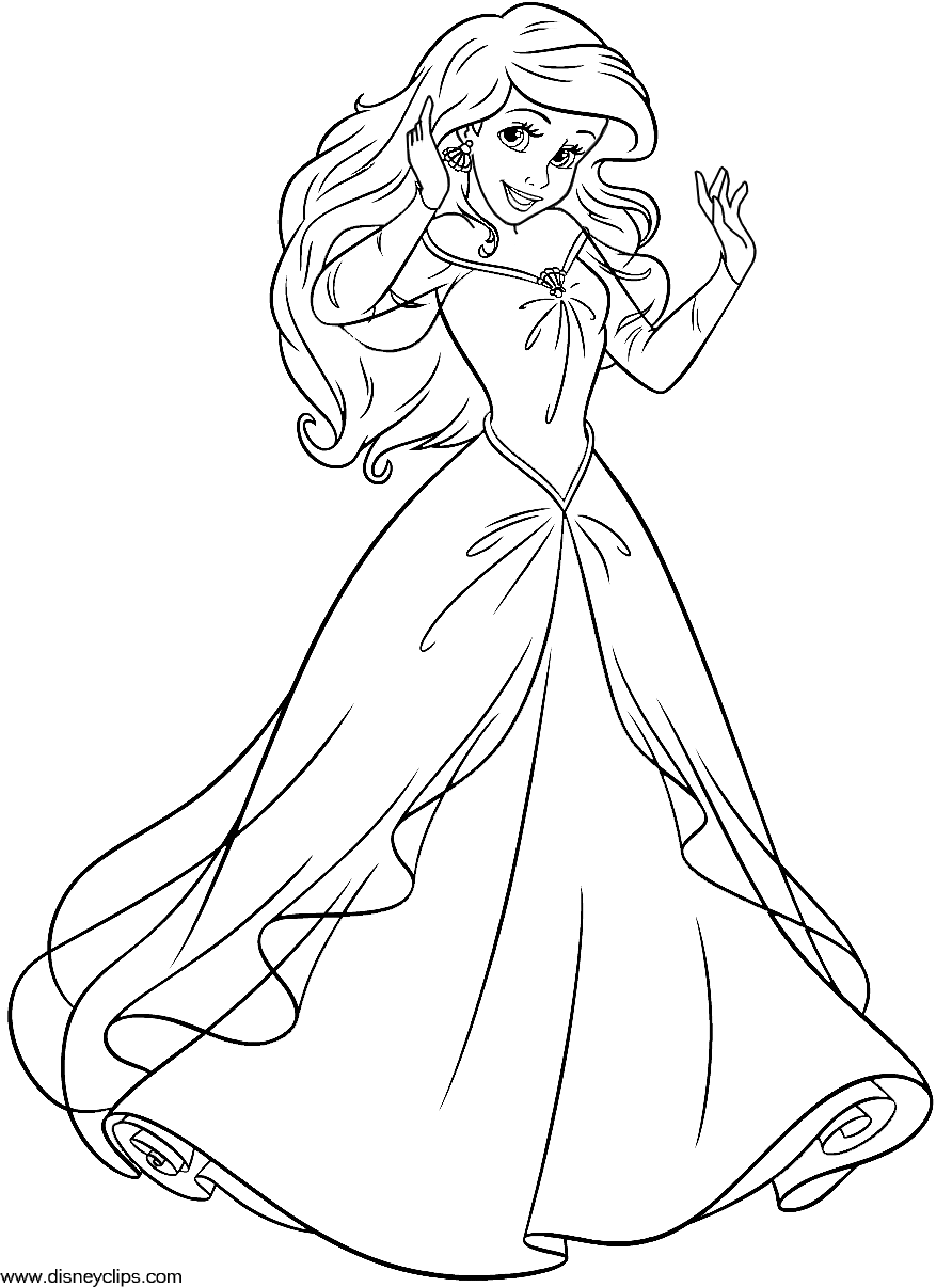 Enchanting Ariel Coloring Pages Printable 25