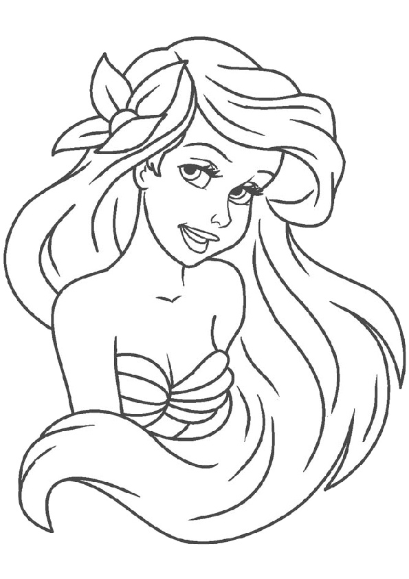 Enchanting Ariel Coloring Pages Printable 26