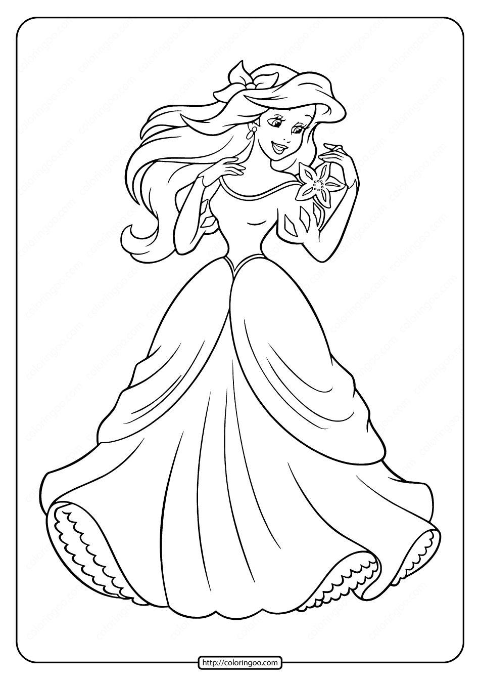 Enchanting Ariel Coloring Pages Printable 29