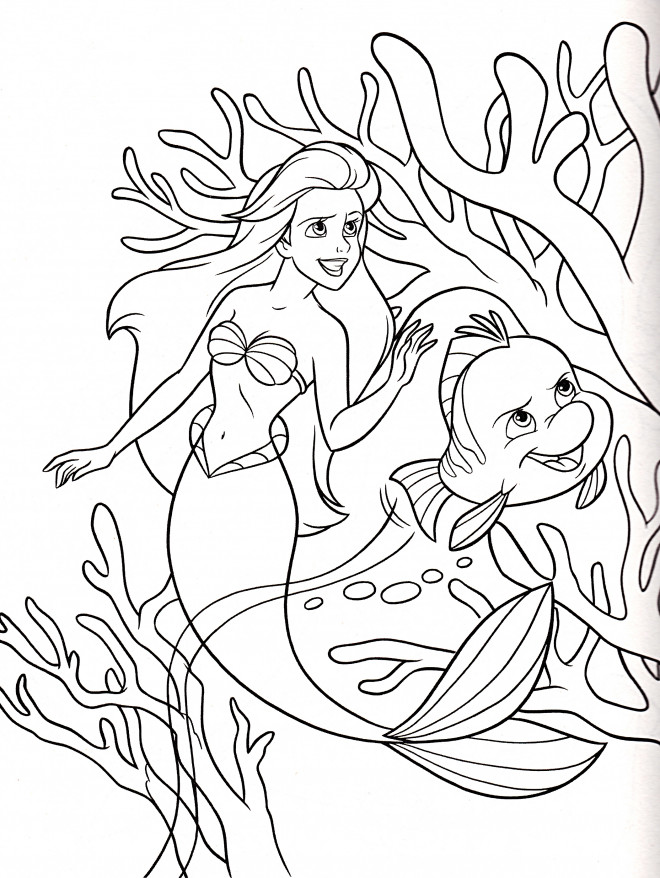 Enchanting Ariel Coloring Pages Printable 32