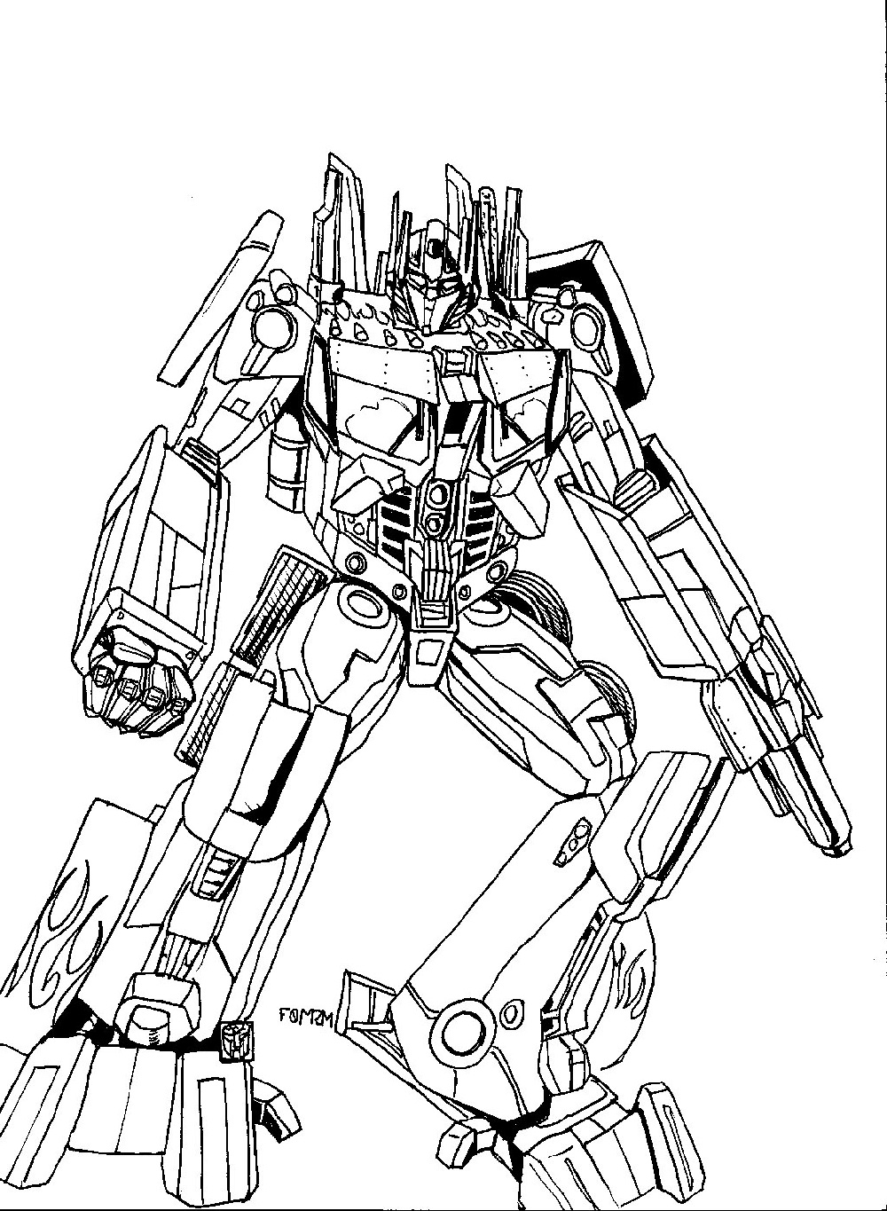 Exciting Transformers Coloring Pages Printable 11