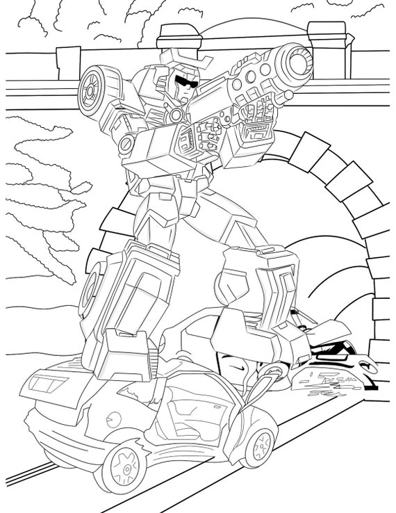 Exciting Transformers Coloring Pages Printable 16