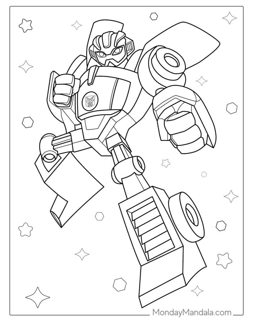 Exciting Transformers Coloring Pages Printable 22