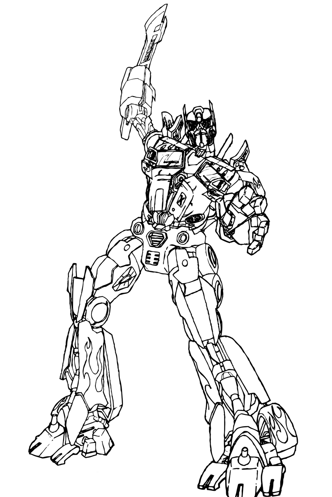 Exciting Transformers Coloring Pages Printable 25