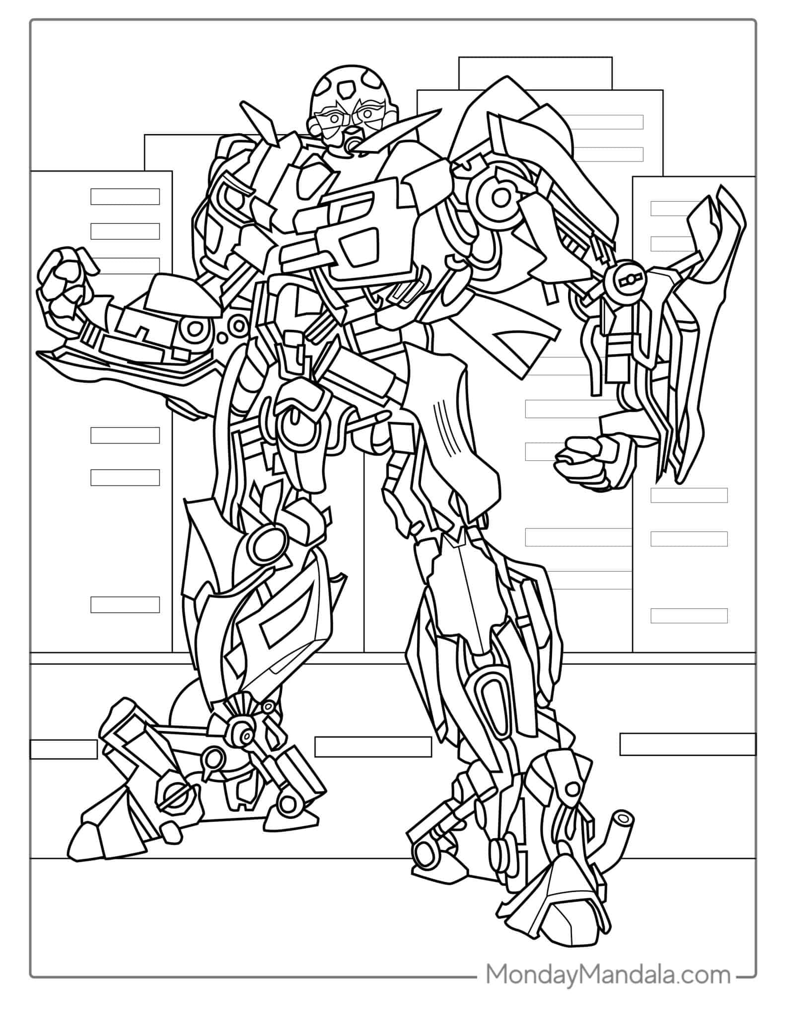 Exciting Transformers Coloring Pages Printable 26