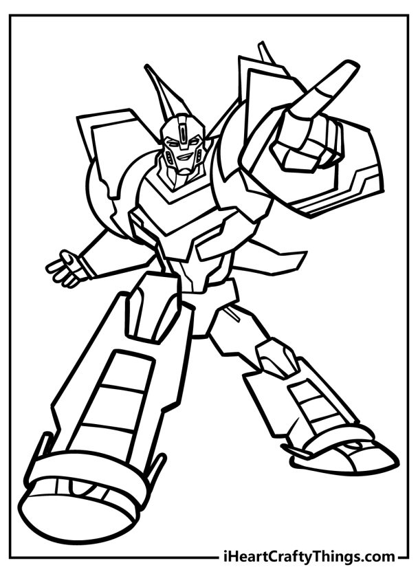 Exciting Transformers Coloring Pages Printable 28